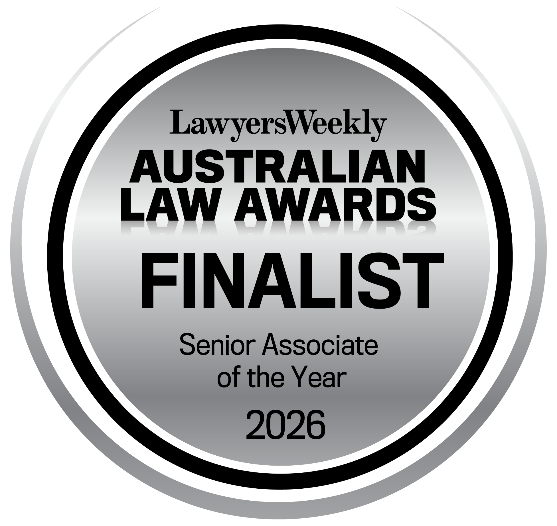 2026 Australian Law Awards finalist badge